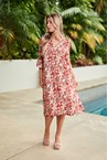 LUNA DRESS - red flora
